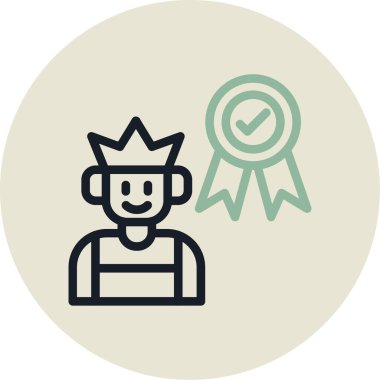 Rozeti olan insanların vektör simgesi