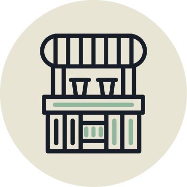 Kahve makinesi. Web simgesi basit tasarım