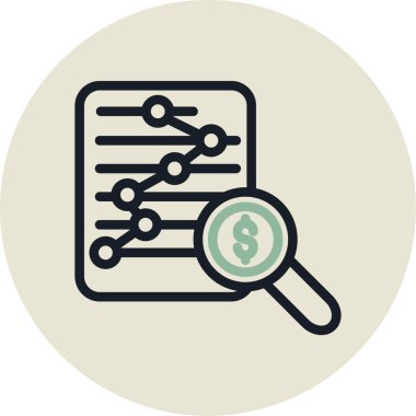 iş ve finans renkli vektör simgesi.