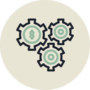 Teçhizat Web simgesi basit illüstrasyon