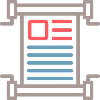 Belge. Web simgesi basit illüstrasyon