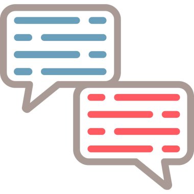 Konuş. Web simgesi basit illüstrasyon