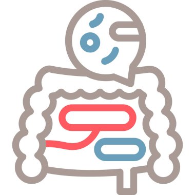 Beyin. Web simgesi basit illüstrasyon