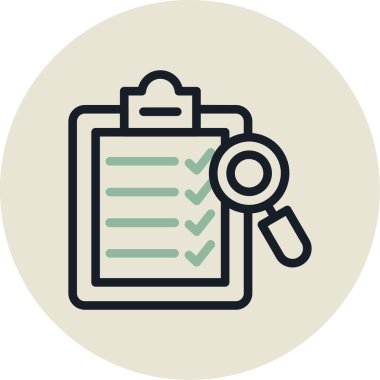 Kontrol listesi. Web simgesi basit illüstrasyon