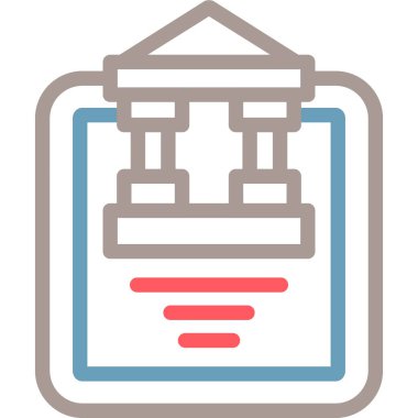 Banka binası. Basit resimleme