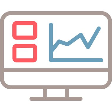 analitik grafik grafik simgesi - taslak biçimi
