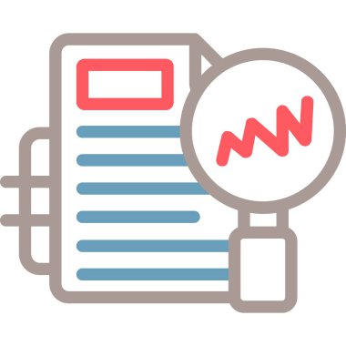 iş analizi düz simge, vektör, illüstrasyon