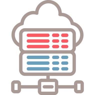 Bulut. Web simgesi basit illüstrasyon