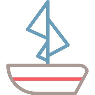 Bir teknenin vektör çizimi