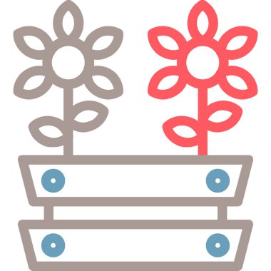 çiçek simgesi vektör illüstrasyonu