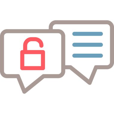 Sohbet iletisi vektör simgesi