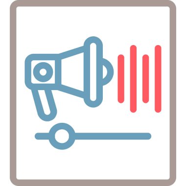 Konuşmacı. Web simgesi basit illüstrasyon