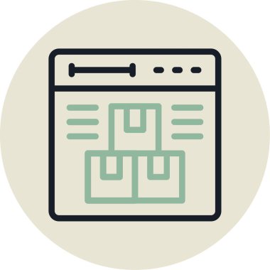 Web tarayıcı simgesi vektör illüstrasyonu