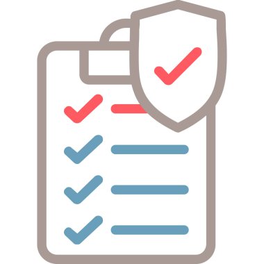 Kontrol listesi. Web simgesi basit illüstrasyon