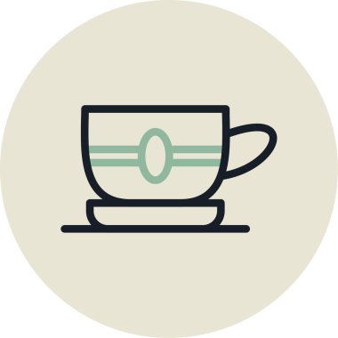 kahve fincanı ikonu vektör illüstrasyonu