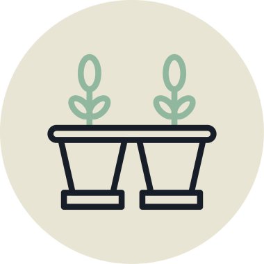 bitki simgesi vektör illüstrasyonu