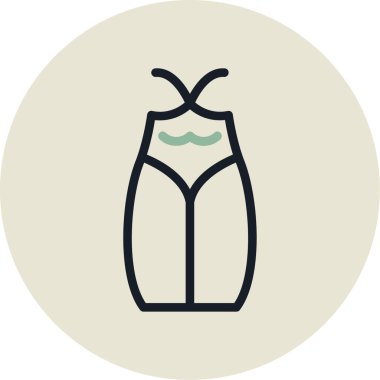 Güzellik ve moda simgelerinin vektör çizimi