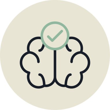 soyut arkaplanda izole edilmiş yaratıcı beyin simgesi