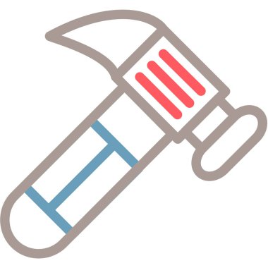 Çekiç Hattı Çoklu Renk, Vektör İllüstrasyonu