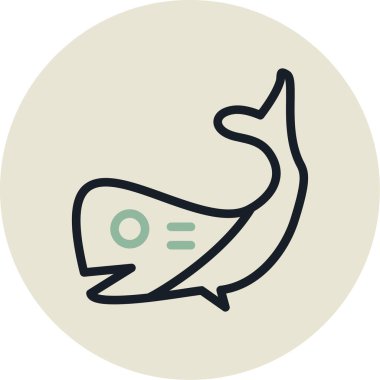 Balık. Web simgesi basit illüstrasyon