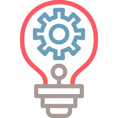 ampul simgesi, vektör illüstrasyonu basit tasarım