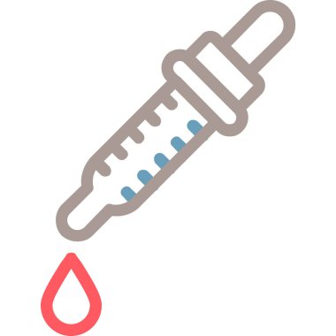 Düz dizaynlı kan damlası ikonu. beyaz arkaplan vektör illüstrasyonu