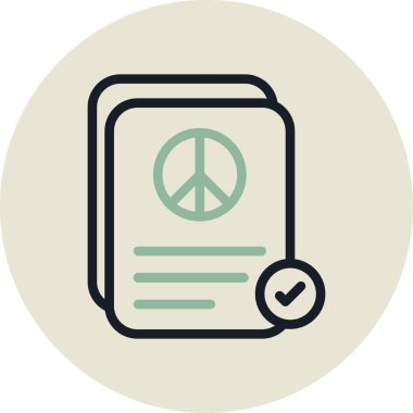 Barış vektörü simgesi modern basit illüstrasyon