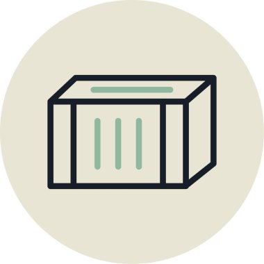Kutu. Web simgesi basit illüstrasyon