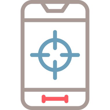 Akıllı telefon simgesinin vektör illüstrasyonu