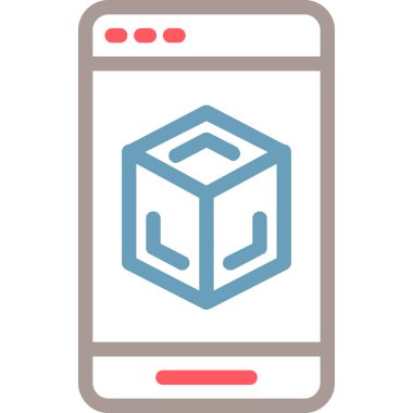 cep telefon düz simgesi, vektör, illüstrasyon