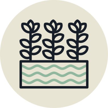Bitki. Web simgesi basit illüstrasyon