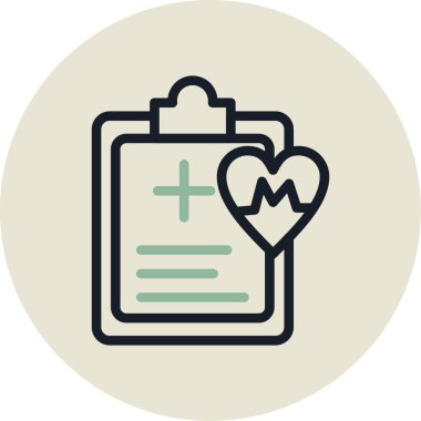 Bir kalp simgesinin vektör illüstrasyonu