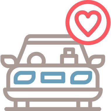 araba simgesi, vektör illüstrasyonu basit tasarım