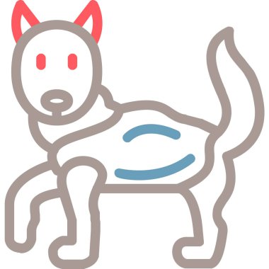 Köpek. Web simgesi basit illüstrasyon