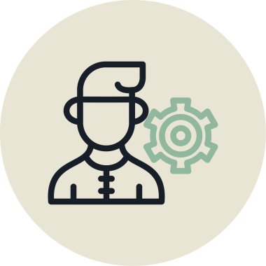 Adamım. Web simgesi basit illüstrasyon