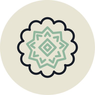 mandala. Yuvarlak süs deseni. Basit dekoratif öğeler. El çizimi arka plan. İslam, Arap, Hintli, Osmanlı motifleri..