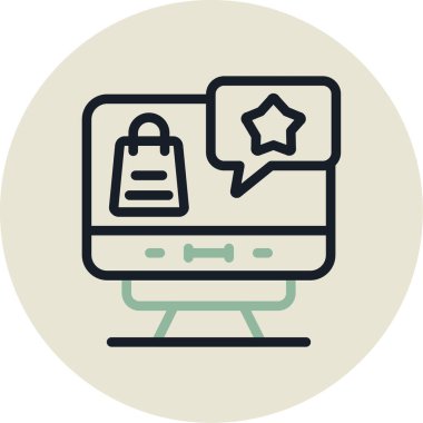 Alışveriş. Web simgesi basit illüstrasyon