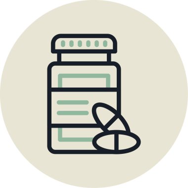 İlaç şişesi. Basit tasarım