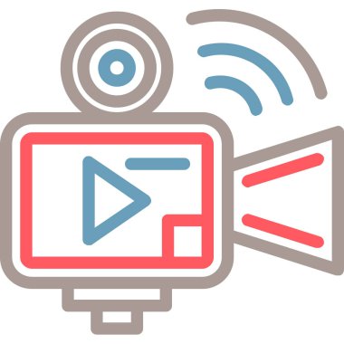 video. Web simgesi basit illüstrasyon