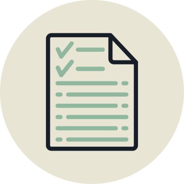 Kontrol listesi. Web simgesi basit tasarım