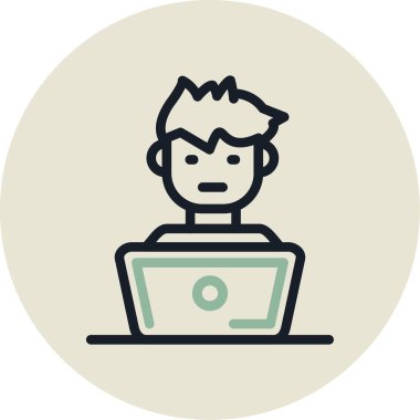 Online öğrenme. Basit illüstrasyon