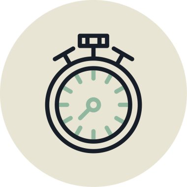 Alarm saati simgesi doldurulmuş ana hatlar biçiminde