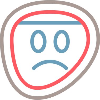 modada izole edilmiş arka planda hüzünlü simge