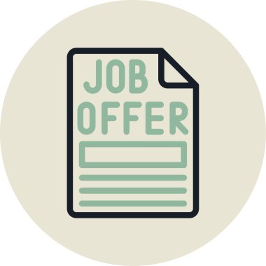 İkon teklif et. Basit vektör illüstrasyonu