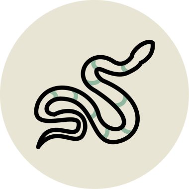 yılan simgesi vektör illüstrasyonu