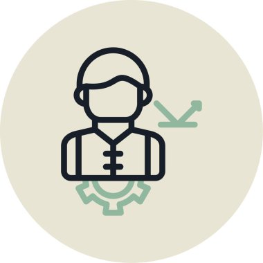 İnsan simgesinin vektör illüstrasyonu