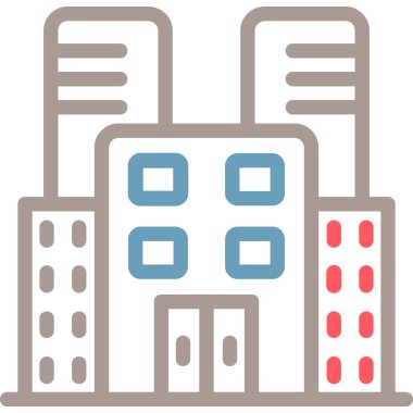 Şehir simgesini düz bir şekilde inşa etmek