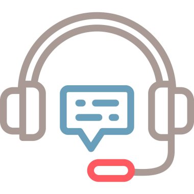 kulaklık simgesi vektör illüstrasyonu