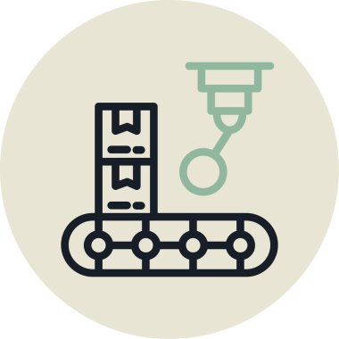 Bir benzin istasyonu simgesinin vektör illüstrasyonu