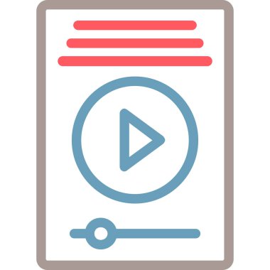 video oynatıcı simgesi, vektör illüstrasyonu